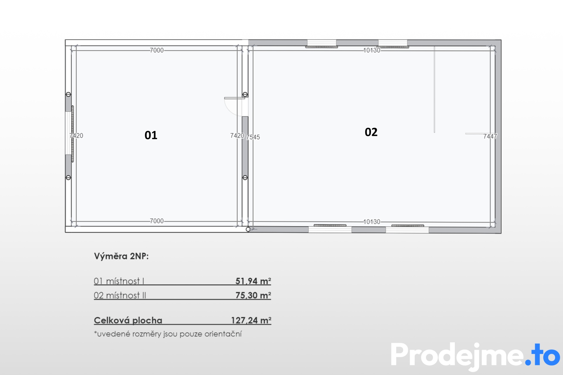 2D půdorys - 2.NP